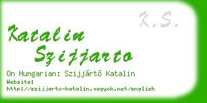 katalin szijjarto business card