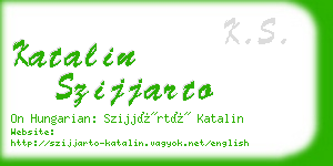 katalin szijjarto business card